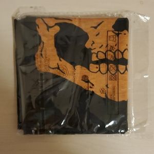 Black Neck Gaitor with Orange Skeleton Jaw